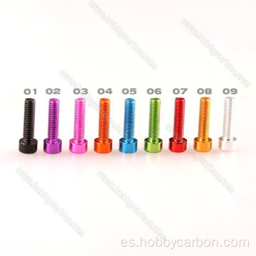 M3 anodizado cualquier cavidad de color tornillos de aluminio hexadecimal